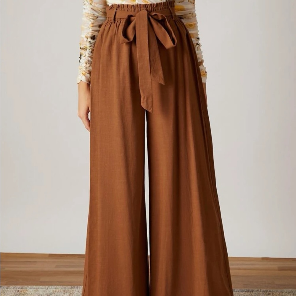 Shein Paperbag Waist Belted Palazzo Pant - Size M | 6